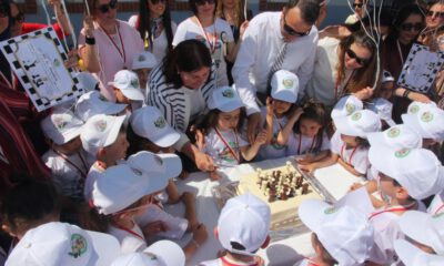 Bursa’da minik öğrencilere bahçe satranç turnuvası