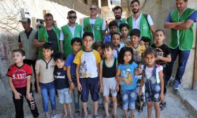 İnegöllü mobilyacılar, Suriye’de yardım dağıttı