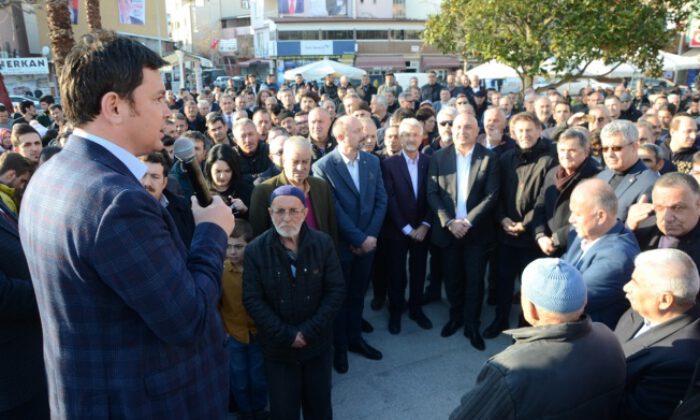 Osmangazi Belediye Başkan Adayı Erkan Aydın’dan miting gibi seçim ofisi açılışı