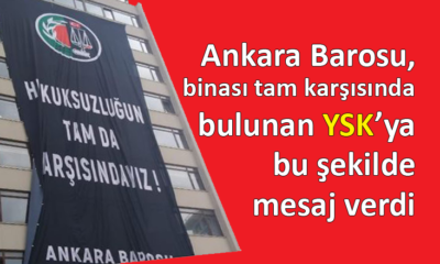 Ankara Barosu’ndan YSK’ya afişli gönderme…