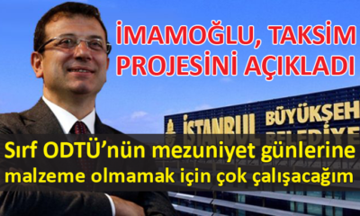 İBB Başkanı Ekrem İmamoğlu, Halk TV’de Taksim projesini açıkladı