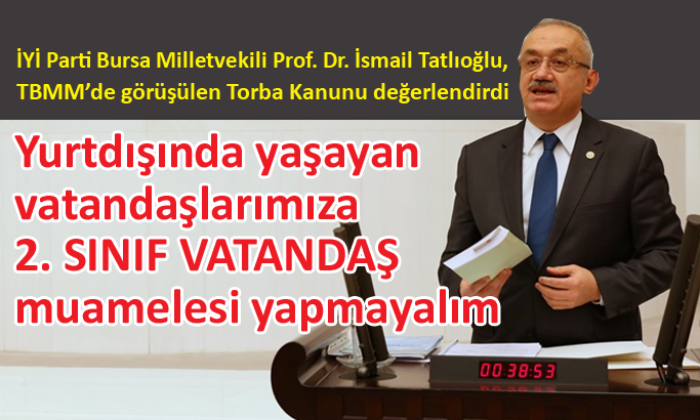 Bursa Milletvekili Prof. Dr. İsmail Tatlıoğlu, TBMM’de basın toplantısı düzenledi
