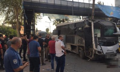 Adana’da polis servisine bombalı saldırı!