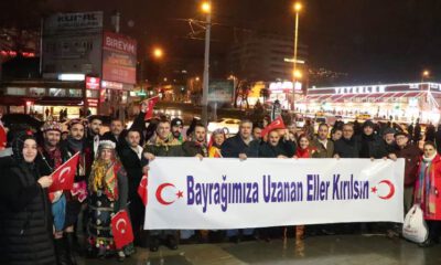 Bursa’da, Türk bayrağı yırtan ırkçı Yunan milletvekiline tepki