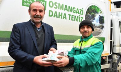 Bursa’da temizlik işçisinin çöp diye aldığı poşetten 119 bin lira çıktı