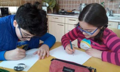 Nilüfer’de çocuklara uzaktan karikatür eğitimi
