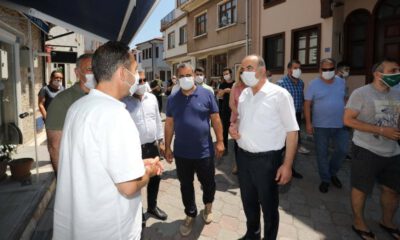 Türkyılmaz ve Karaca, Girit Mahallesi esnafıyla buluştu