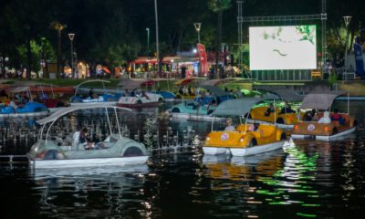 Bursa’da su üstünde sinema keyfi
