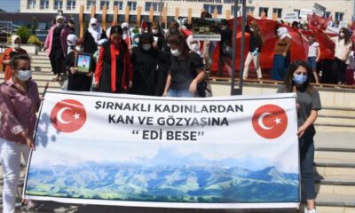 Şırnaklı kadınlardan terör örgütü PKK’ya karşı ‘Artık Yeter’ yürüyüşü