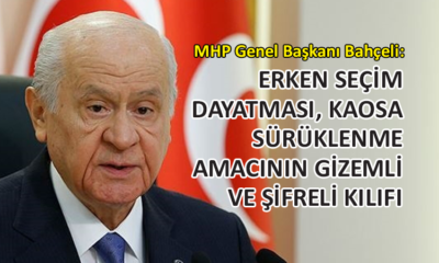 MHP Genel Başkanı Bahçeli: Gündemde erken seçim yok