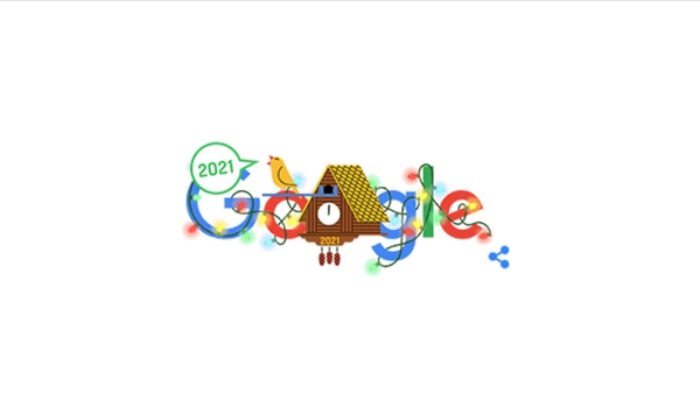 Google, yeni yılı ‘doodle’ ile kutladı