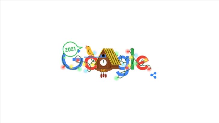 Google, yeni yılı ‘doodle’ ile kutladı