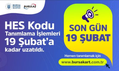 Bursa Büykşehir ulaşım kartlarında HES kodu eşleştirme süresini uzattı