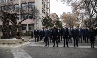 Okullarda bayrak töreni yapıldı, İstiklal Marşı okundu