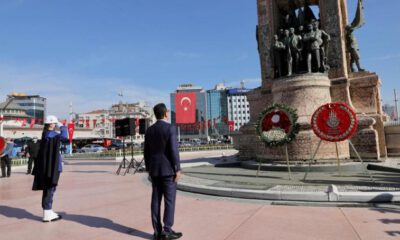 İmamoğlu, 23 Nisan’ın 101’nci yıldönümünde Taksim’deydi