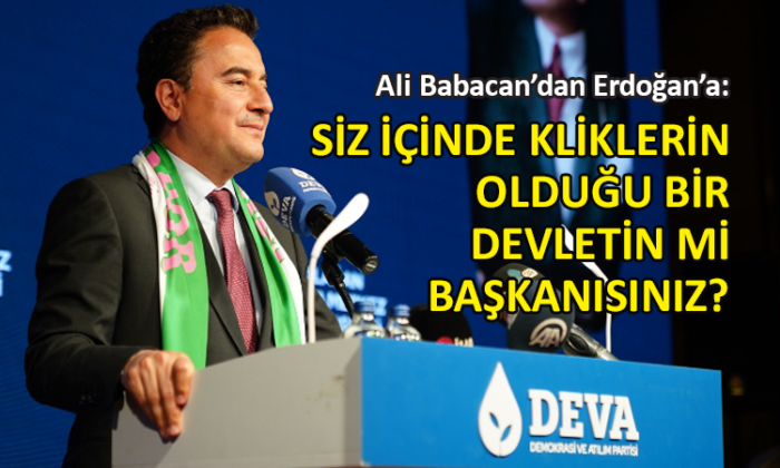 Ali babacan, Erdoğan’a seslendi