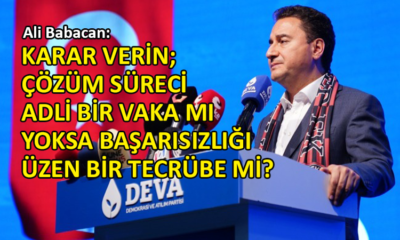 Babacan’dan Erdoğan’a ‘çözüm süreci’ eleştirisi