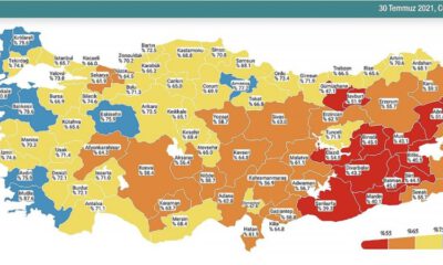 Bakan Koca, Kovid-19 risk haritasını paylaştı