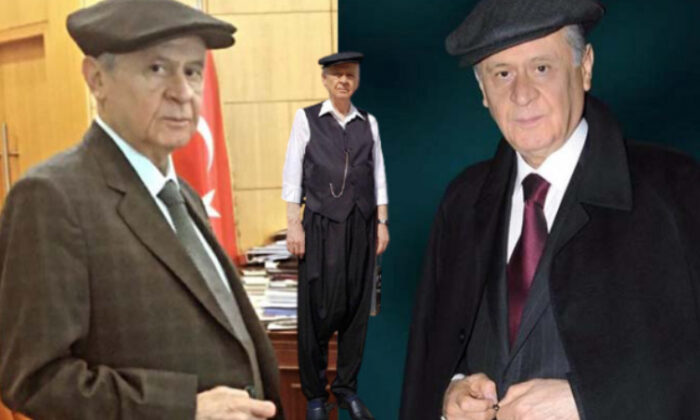 MHP lideri Bahçeli’den kasketli yeni fotoğraf