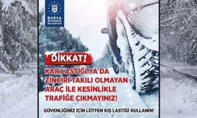 Bursa Büyükşehir’den sürücülere ‘kar’ uyarısı