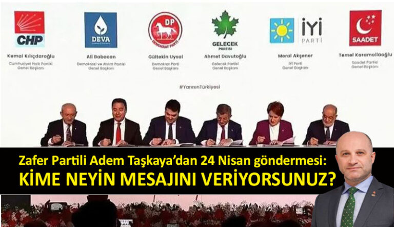 Zafer Partisi Genel Başkan Yardımcısı Taşkaya’dan ‘6’lı masa buluşması’na tepki