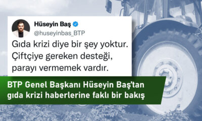 BTP lideri Baş’tan gıda krizine farklı bakış