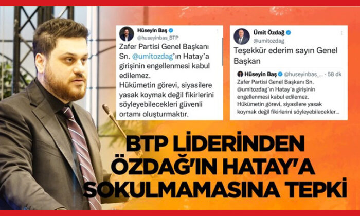 BTP lideri Baş’tan Ümit Özdağ’a destek