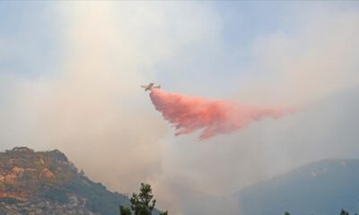 Datça’daki yangına 10 uçak ve 20 helikopterle müdahale ediliyor