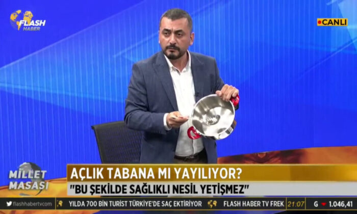 CHP’li Erdem canlı yayında boş tencere salladı!