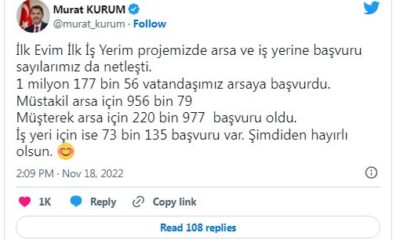 Bakan Kurum başvuru sayılarını açıkladı