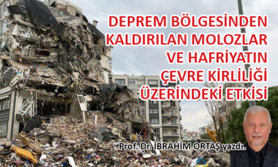 Deprem bölgesinden kaldırılan molozlar…