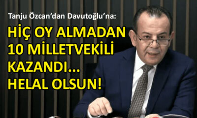 Tanju Özcan’dan Davutoğlu’na ‘ironik’ kutlama