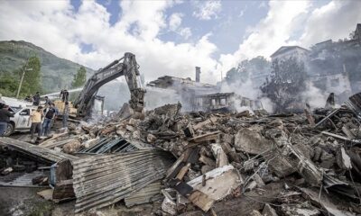 Erzurum’un Pazaryolu ilçesinde 12 ev yandı