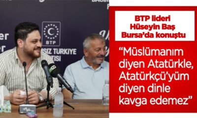 BTP lideri Hüseyin Baş, partisinin Bursa il teşkilatıyla buluştu