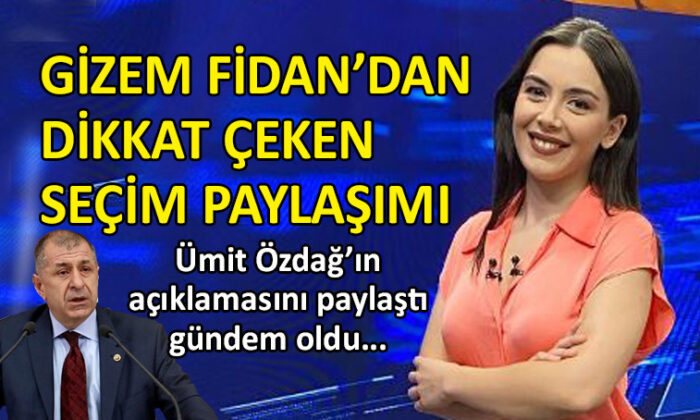 Gizem Fidan’dan bomba ‘seçim’ paylaşımı