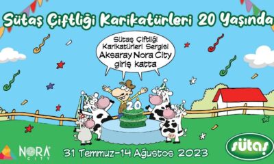 Sütaş Çiftliği Karikatürleri Sergisi Aksaray Nora City’de
