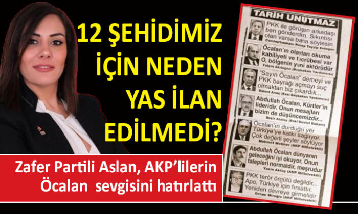 Zafer Partili Aslan ’12 şehit’ çıkışı