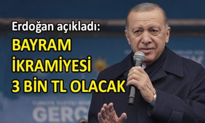 Cumhurbaşkanı Erdoğan açıkladı: Emeklilerin bayram ikramiyesi 3 bin lira olacak